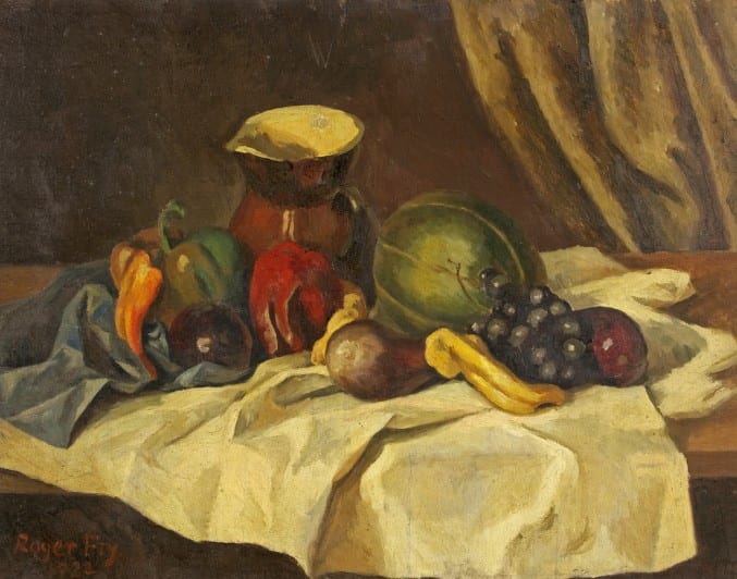 Roger Fry, ‘Still Life, Fruit with Jug’, 1922, oil on canvas 