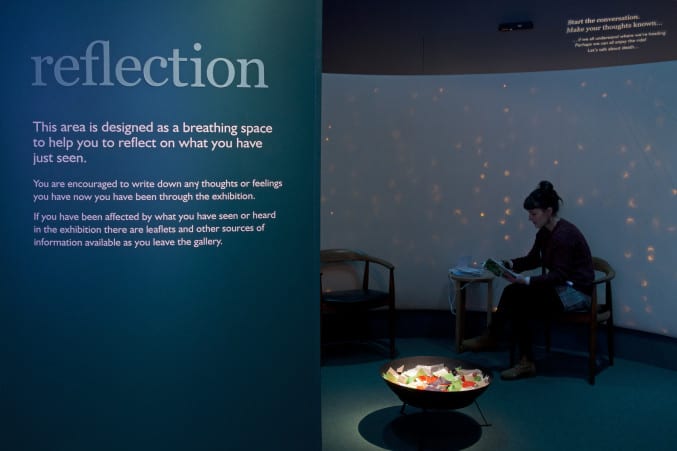 photo of the reflection area in the exhibition