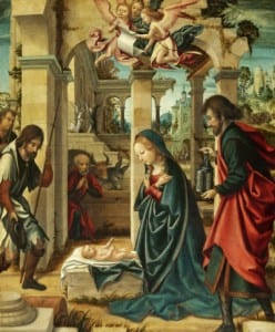 Painting of a nativity scene