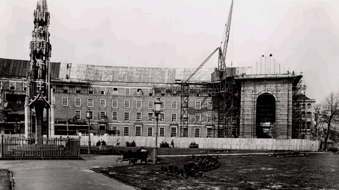 Image of the 'new' Council House, now called City Hall on College Green, under construction.