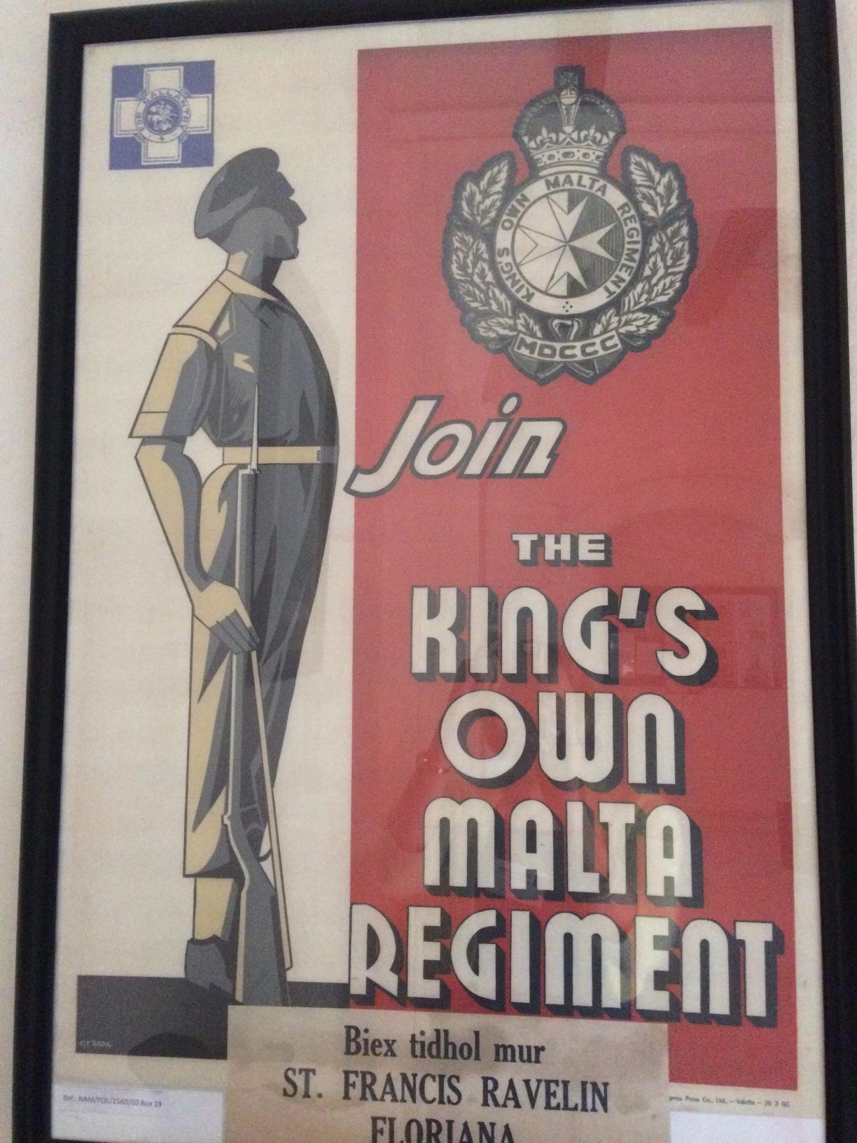 Recruiting poster on display in the National Archives