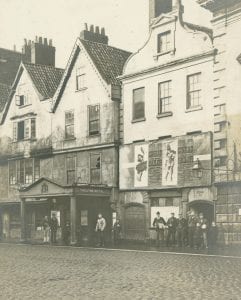 An old black and white image of the old Theatre Royal 
