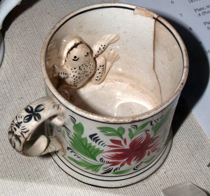 Photo of a mug with a frog on the inside