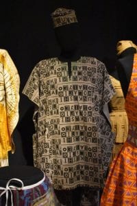 An image of an african corduroy tunic and trouer set