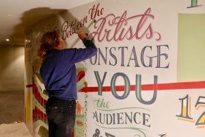 • Artist Hana Sunny Whaler at work (Bristol Old Vic)