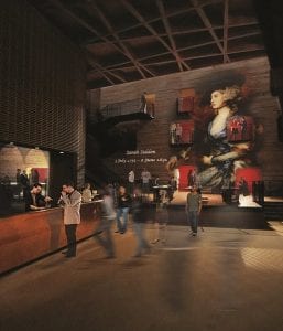 Artist’s impression of the projection mapping project (Bristol Old Vic)