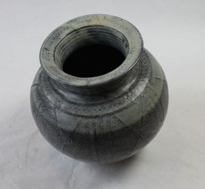 Black ceramic pot by Ladi Kwali 