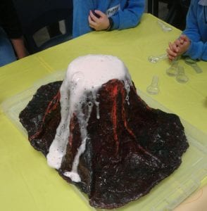 A model of an exploding volcano 