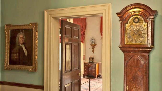 image of a painting and a grandfather clock