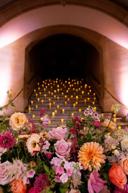 Flowers in a stairwell