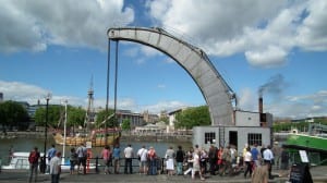 Photo of the steam crane on the bristol harbourside