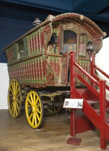the romany wagon on display at bristol museum