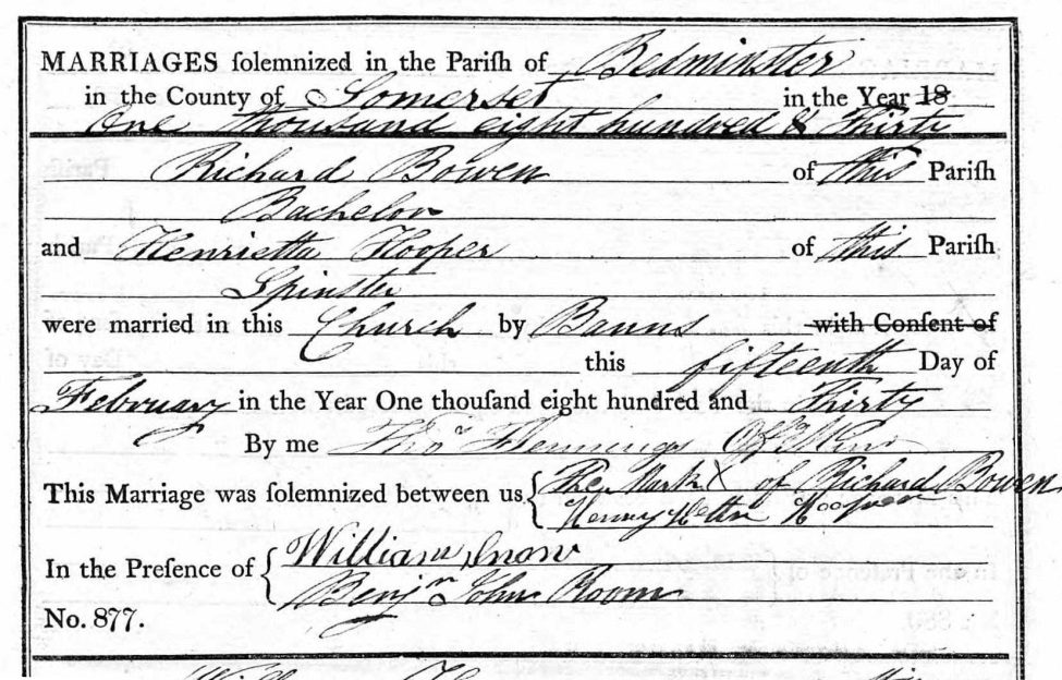 archival document - marriage record
