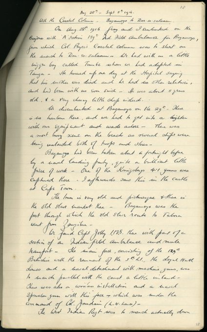 a page from a handwritten diary