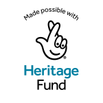 Heritage Fund logo of crossed fingers on a white circle background