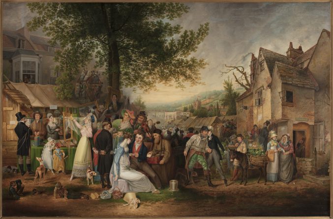 the painting st james's fair by samuel colman